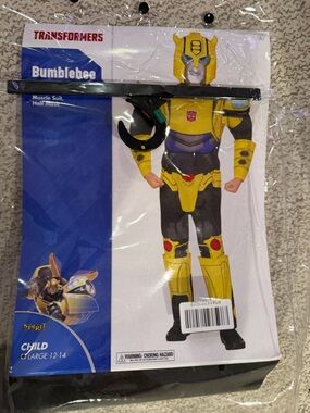 Spirit Transformers Bumblebee Halloween Costume, like new, Child Large 12-14